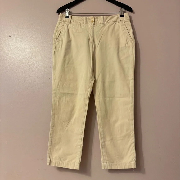 Talbots Straight Ankle  Pants Khaki Women Size 6P - Picture 1 of 8